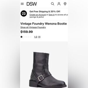 Vintage Foundry Wenona Bootie Size 6.5